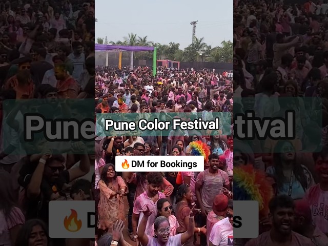 biggest Holi celebration - pune Color festival - event by Linkin minds #explore#holiparty #holi