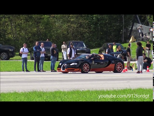 Bugatti Veyron Drag Race vs 918 Spyder vs Koenigsegg Regera vs SLR