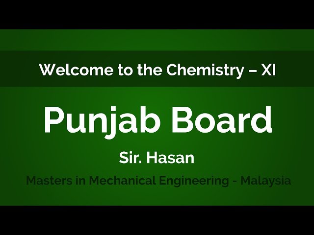 | Chemistry XI Year | Punjab Board | Sir Hasan | Promo | My Inter Academy |
