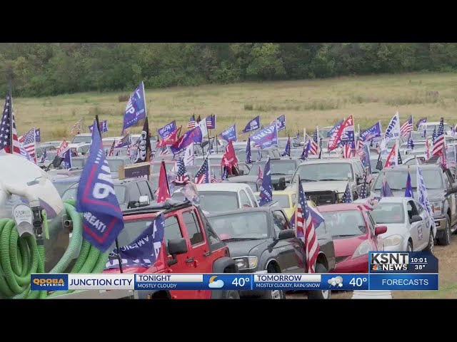 Hundreds of Trump supporters hold parade in Topeka