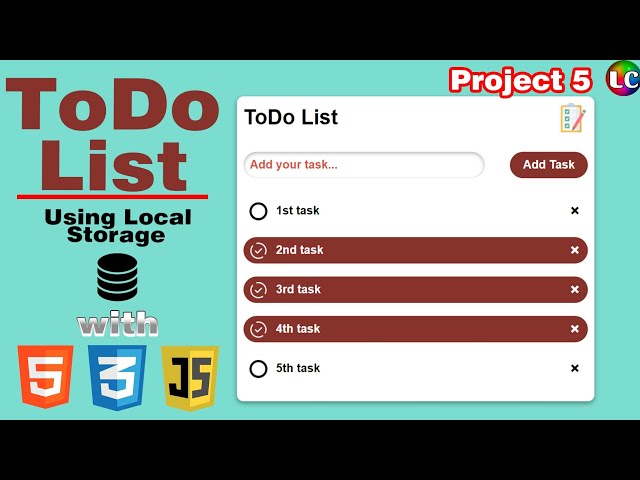 Javascript To-Do List App | Project 5 | Learn Coding