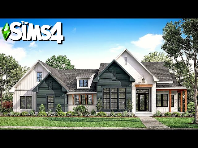 LIMITED PACK FAMILY CRAFTSMAN FARMHOUSE ~ Curb Appeal Recreation: Sims 4 Speed Build (No CC)