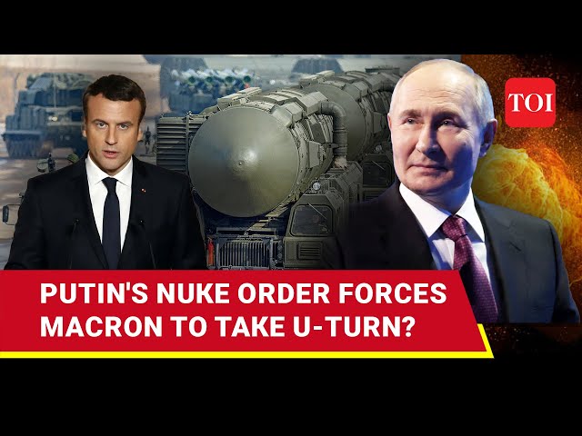 'Spooked' Macron Says 'Not At War With Russia'; Big Statement After Putin's Nuke Drill Order