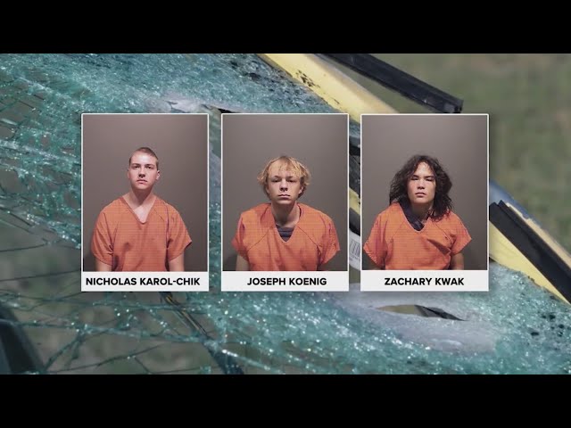 3 high schoolers arrested in deadly rock-throwing crime spree due in court