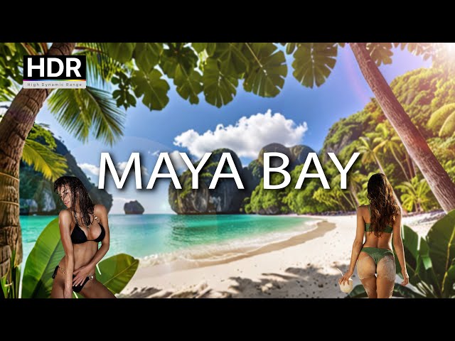 🔥 Walking Maya Bay in Krabi - BEST Beach in the World! Thailand 2024 | High quality 4K (HDR)