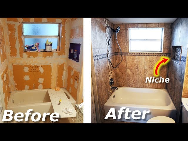 How To Tile Bathroom Shower/Tub Surround, AND Niche A to Z