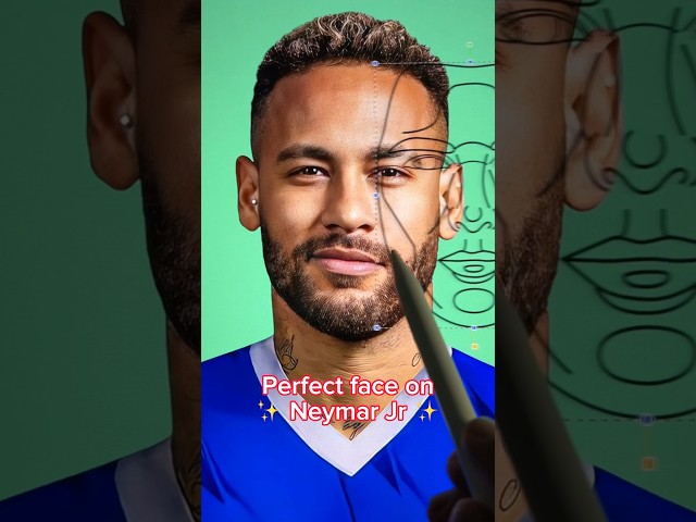 trying the ✨ perfect face ✨ on Neymar Jr ✨