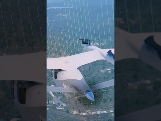 Test Flight on an Electric Plane Simulator