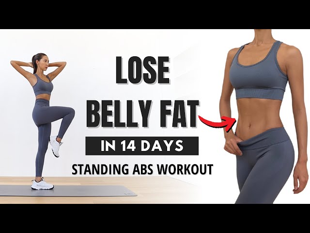 LOSE BELLY FAT in 14 Days | No Squat, No Lunge - Standing Abs Workout