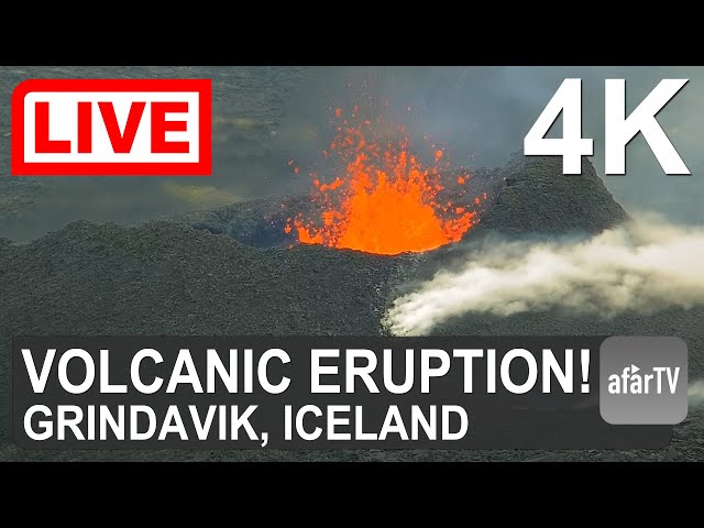 🌎 LIVE IN 4K:  Volcanic Eruption Near Grindavik, Iceland