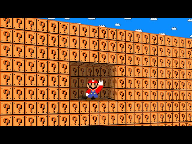 Super Mario Bros. but Everything  Mario collect 9999 Item Blocks