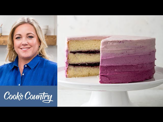How to Make a Showstopping Ombre Blueberry Jam Cake