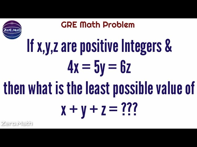 GRE math Problem solution | Math Puzzle | Zero math