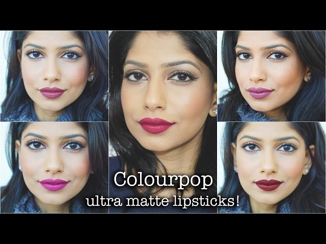 Colourpop Ultra Matte Liquid Lipsticks for Indian/Brown/Medium skin! Review & Swatches!