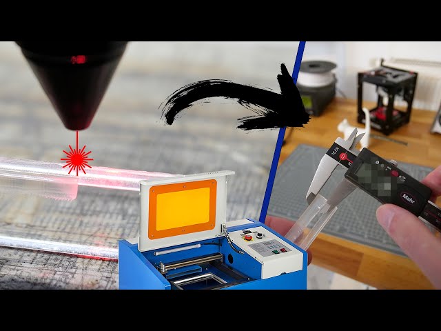 Unglaublich! So tief kann ein K40 China Laser Cutter in PLEXIGLAS ® / ACRYLGLAS schneiden | Deutsch