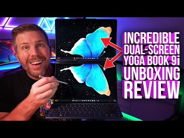 Yoga Book 9i Unboxing Review! Dual-Screen Software Tested, Benchmarks, Display Test, Speaker Test!