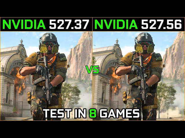 Nvidia Drivers 527.37 Vs 527.56 Test in 8 Games