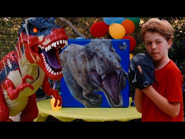 Birthday Party Dinosaur Toys @TRexRanch | Moonbug Kids Explore With Me | Dinosaur Videos for Kids
