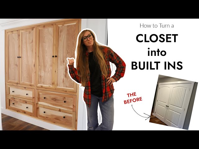 How to Turn a Hallway Closet into Custom Built Ins