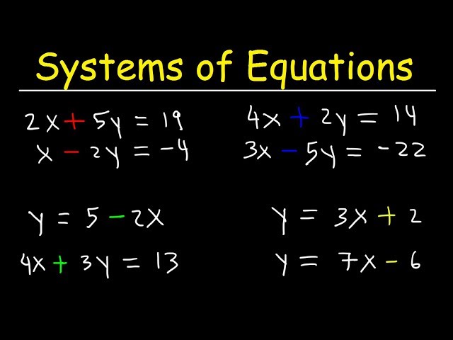 Solving Systems of Equations By Elimination & Substitution With 2 Variables