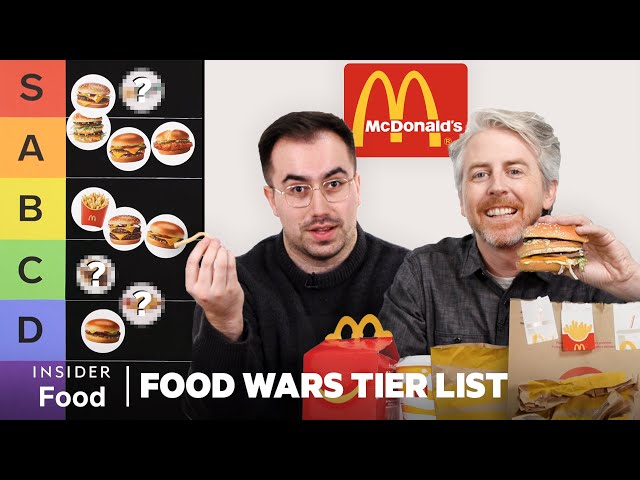 Ranking McDonald's Entire Menu US vs UK | Food Wars Tier List