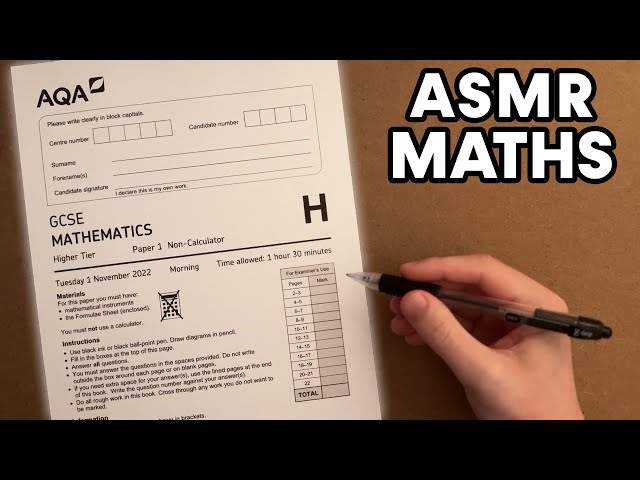 [ASMR] I Sat a GCSE Maths Exam!