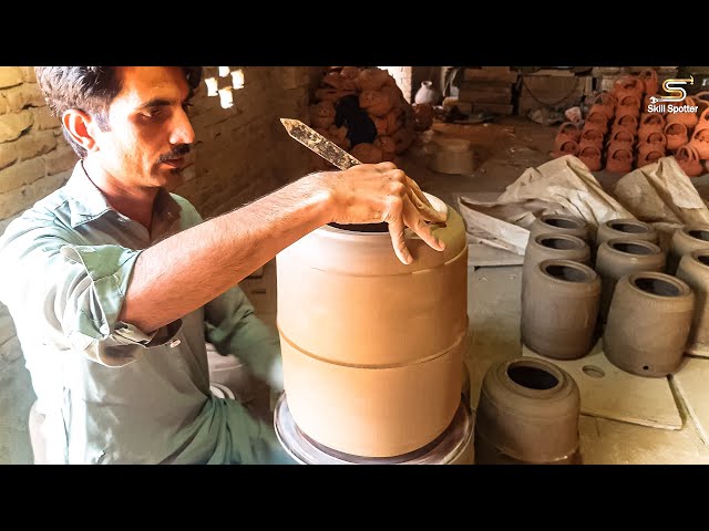 Making Clay Pot by Hands, Earthenware Pot Clay Water Cooler Making, Ancient style Clay Pottery