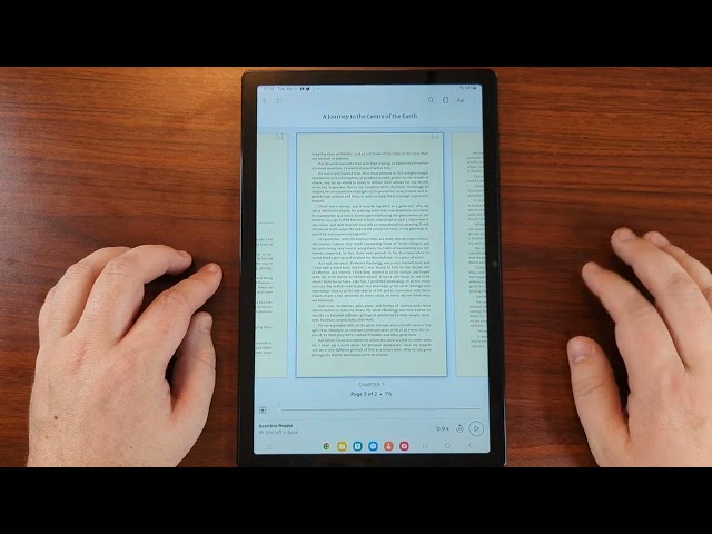How to enable assistive reader text to speech on the Kindle app