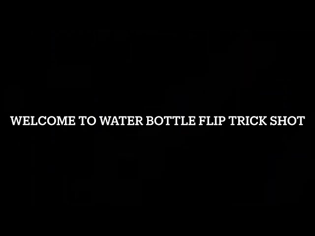 Water bottle flip trick shot