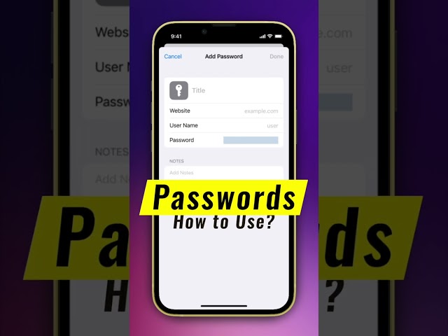 iPhone Passwords 🔥 How to Use? Features Explained