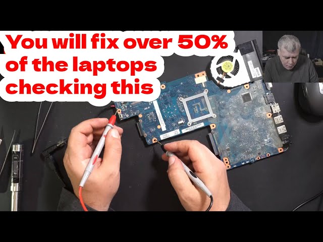 Motherboard repair tips & tricks - Toshiba C850 laptop not charging, not turning on - a simple test