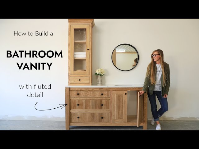How to Build a Bathroom Vanity with Off Center Sink and Fluted Detail