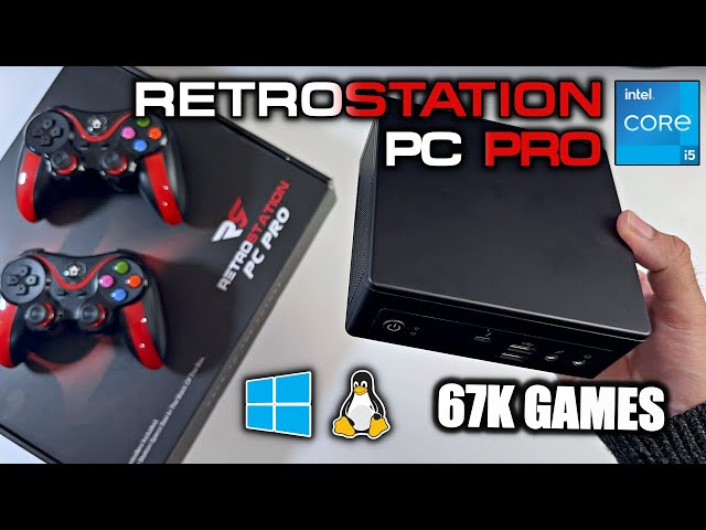 Retrostation PC PRO - Best Retro Game Console 2022 - 67K Games - 2 Wireless Controllers - Windows 11