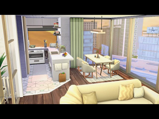 1312 21 Chic Street Apartment 🌆 Sims 4 Speed Build Stop Motion (NO CC)