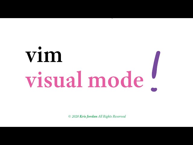 vim - visual mode