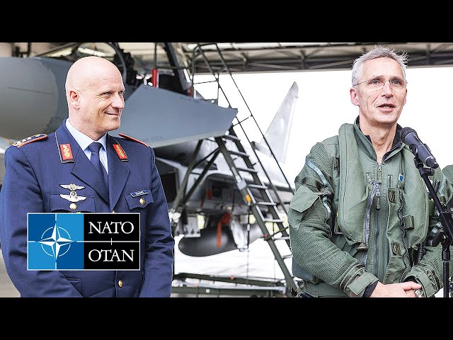 NATO Secretary General press statements with the Chief of the German Air Force, 25 APR 2024