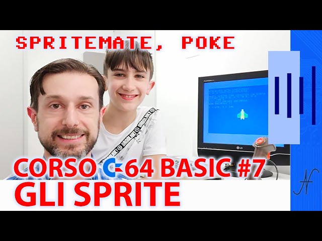 Commodore 64: how to draw and move a sprite in Basic, with SpriteMate - Tutorial Basic # 7