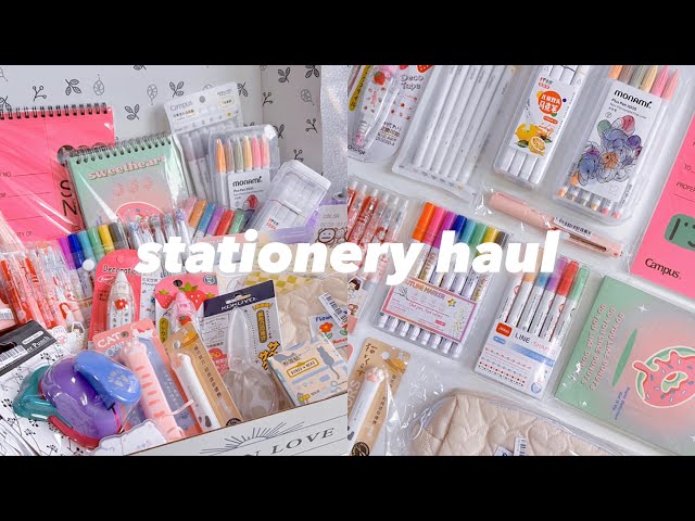 stationery haul 💜 unique and cute roller pen, removable highlighter & more ft. stationery pal