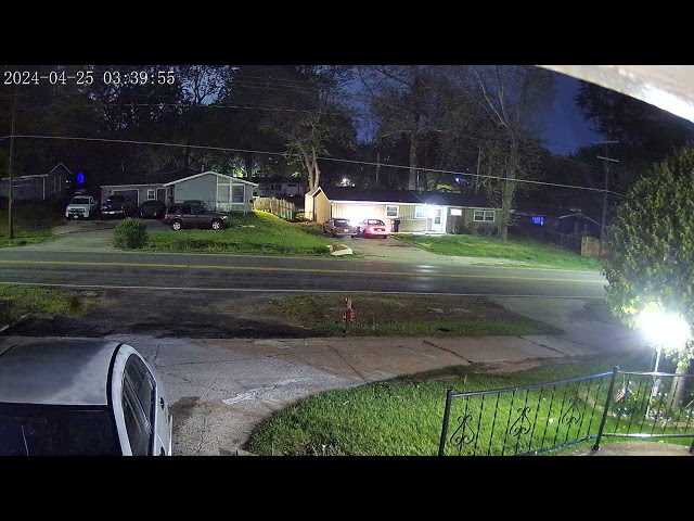 Security Cam trip 4:41am from car across street check out mattress in yard code violation