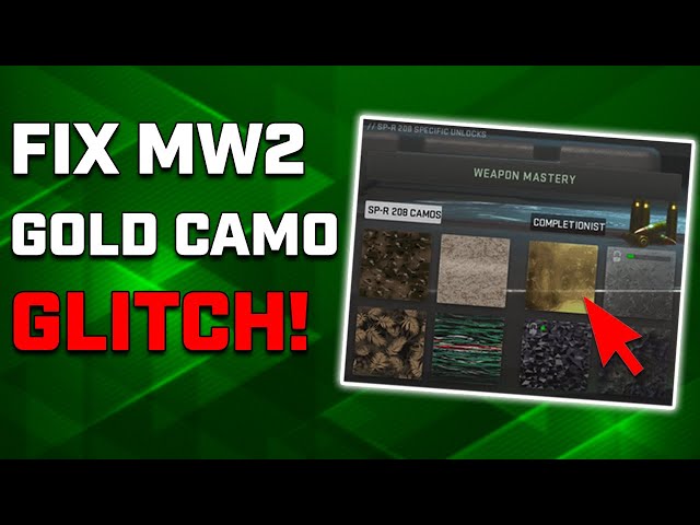 HOW TO FIX THE GOLD CAMO GLITCH IN MW2! (CAN'T SELECT/UNLOCK GOLD CAMO)