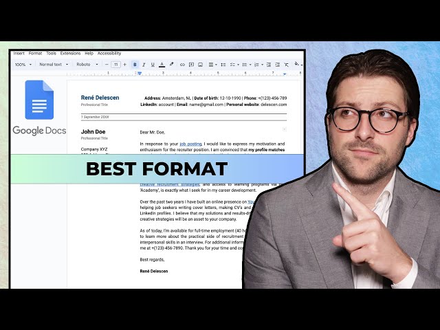 Make a FREE Cover Letter in Google Docs | [BEST FORMAT]