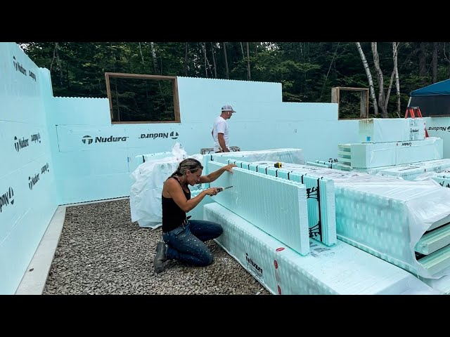 WE HAVE CONCRETE WALLS | Couple Building Their OWN HOUSE | ICF High Efficiency Home