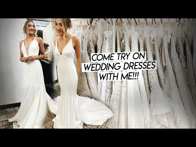 COME WEDDING DRESS SHOPPING WITH ME! Trying on Wedding Dresses!
