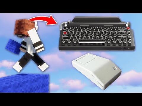 Minecraft Bedwars With the Oldest Keyboard and Mouse
