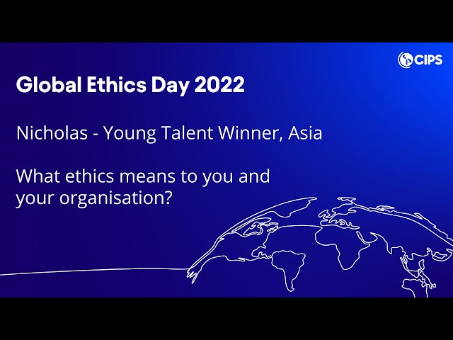 Nicholas, Young Talent Award Winner Asia 2022 talks about Global Ethics Day