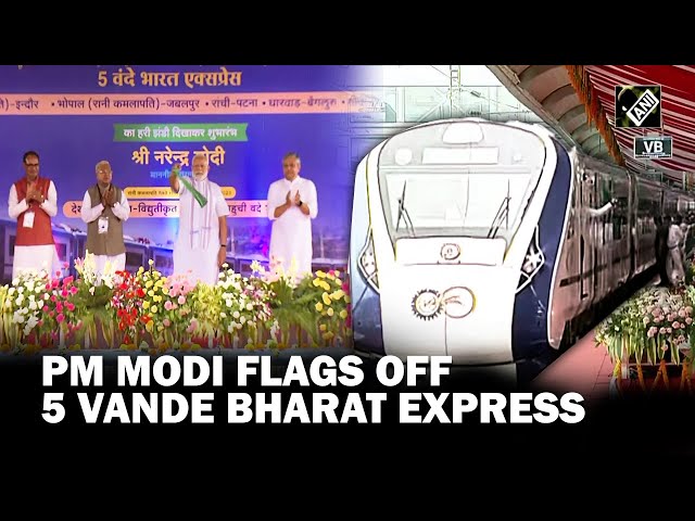 MP: PM Modi flags off five Vande Bharat Express trains in Bhopal