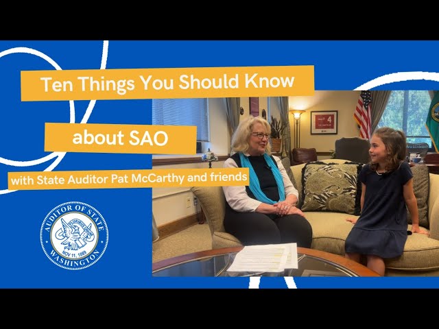 Ten Things You Should Know About SAO with State Auditor Pat McCarthy and Friends