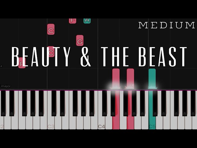 Beauty & The Beast - Disney | MEDIUM Piano Tutorial