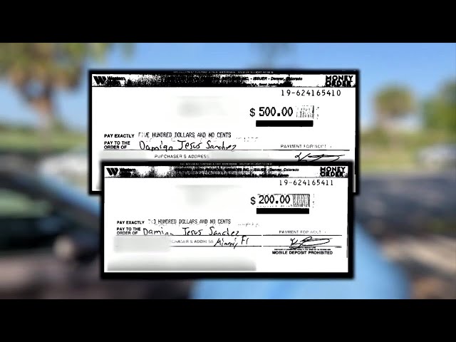 Political candidate's check bounced