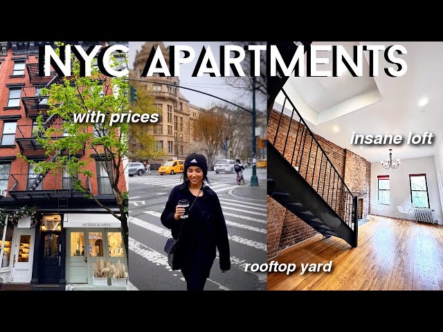 apartment hunting in NYC! | touring 6 apartments w/ prices // DREAM LOFT w/ backyard...